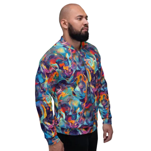Whimsical Fusion on a Bomber Jacket