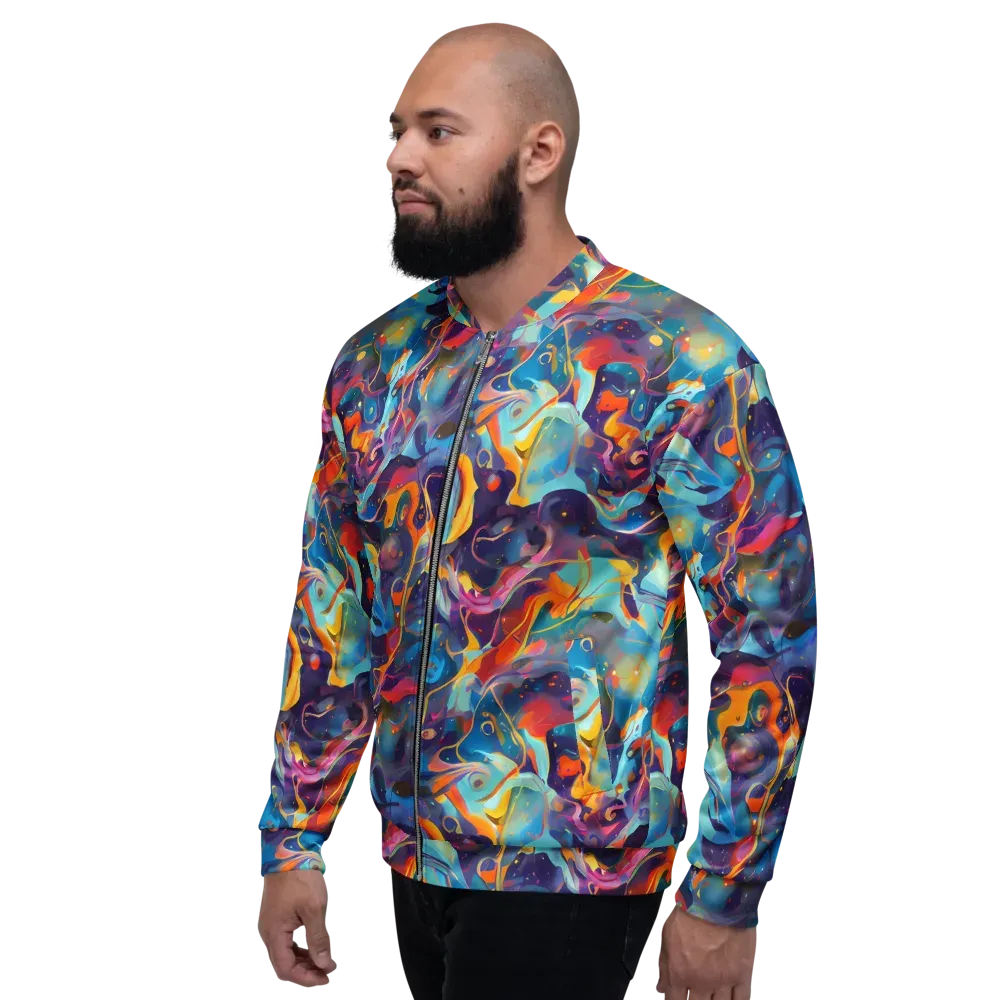 Whimsical Fusion on Bomber Jacket — Left