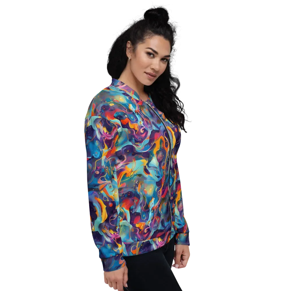 Whimsical Fusion on Bomber Jacket — Right