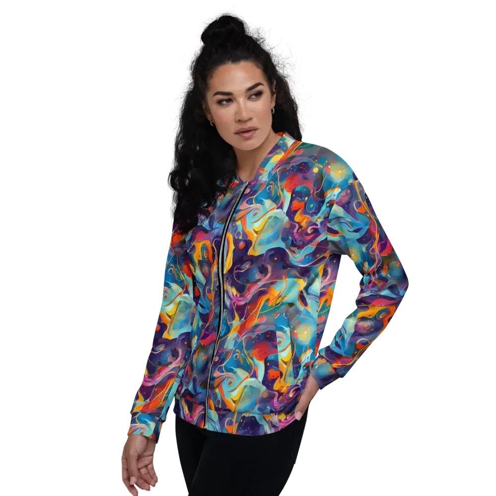 Whimsical Fusion on Bomber Jacket — Left