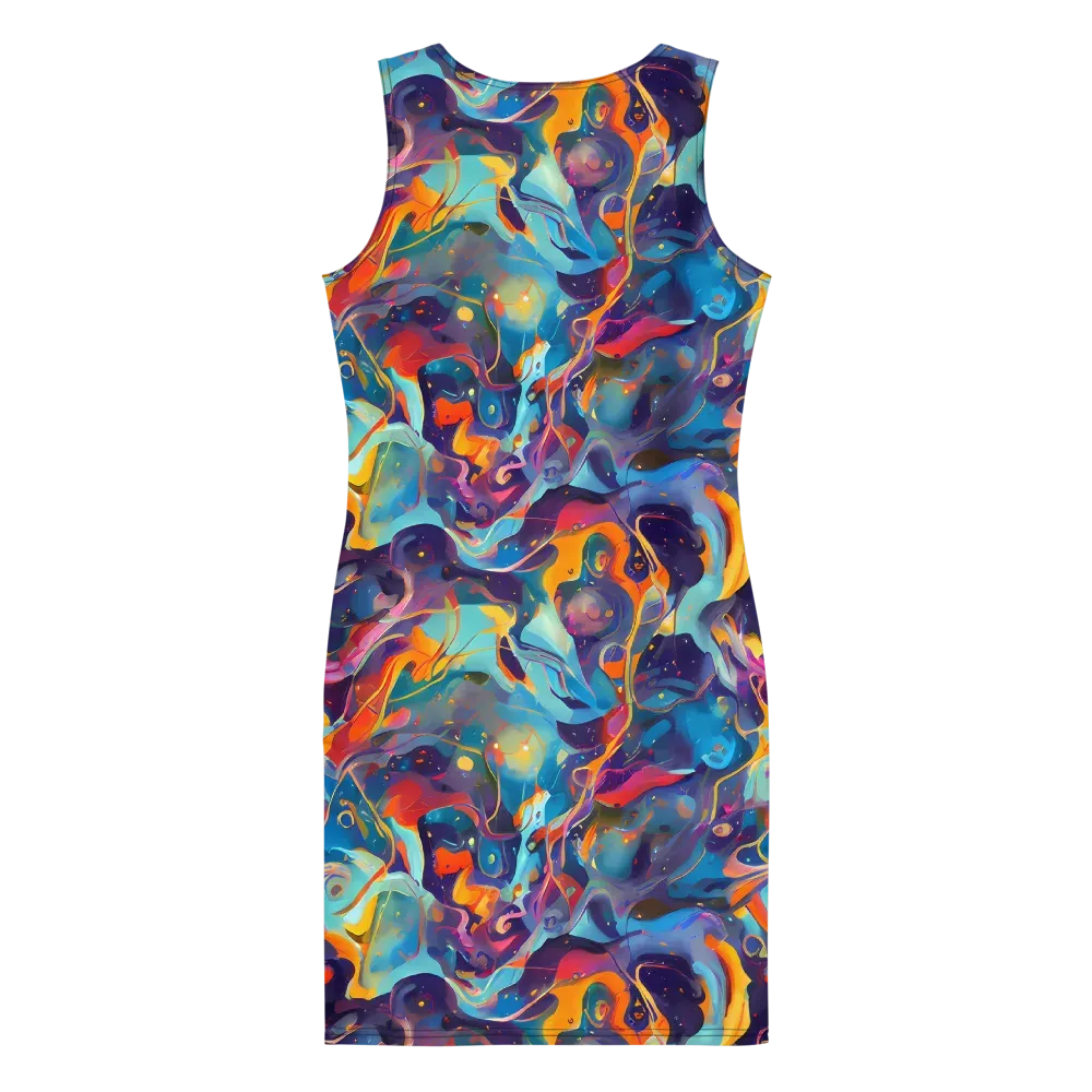 Whimsical Fusion on Bodycon Dress — Back