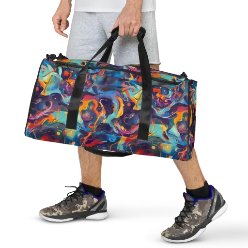Whimsical Fusion on a Duffle Bag