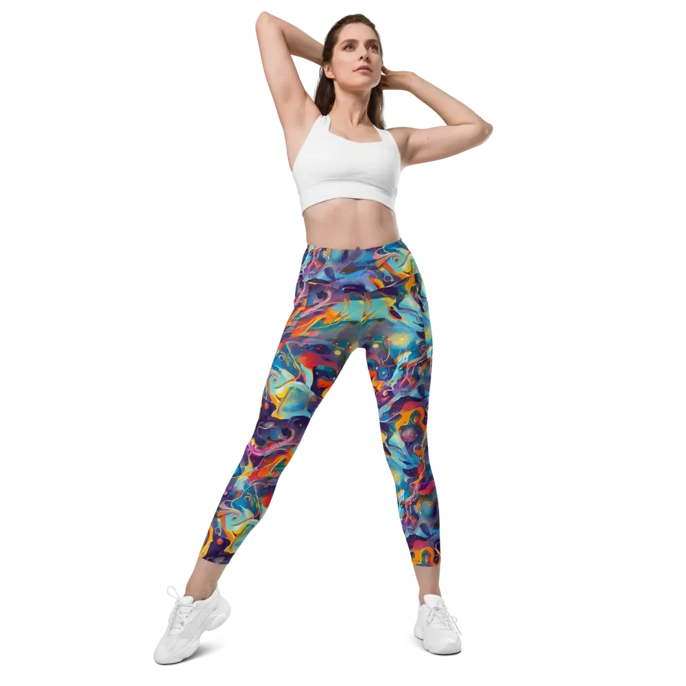Whimsical Fusion on Leggings with Pockets — Front