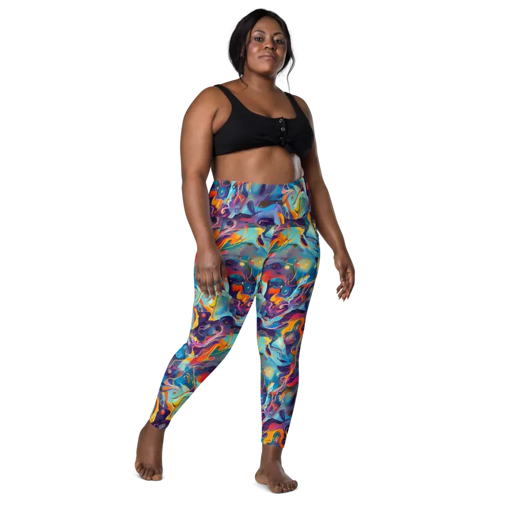 Whimsical Fusion on Leggings with Pockets — Front