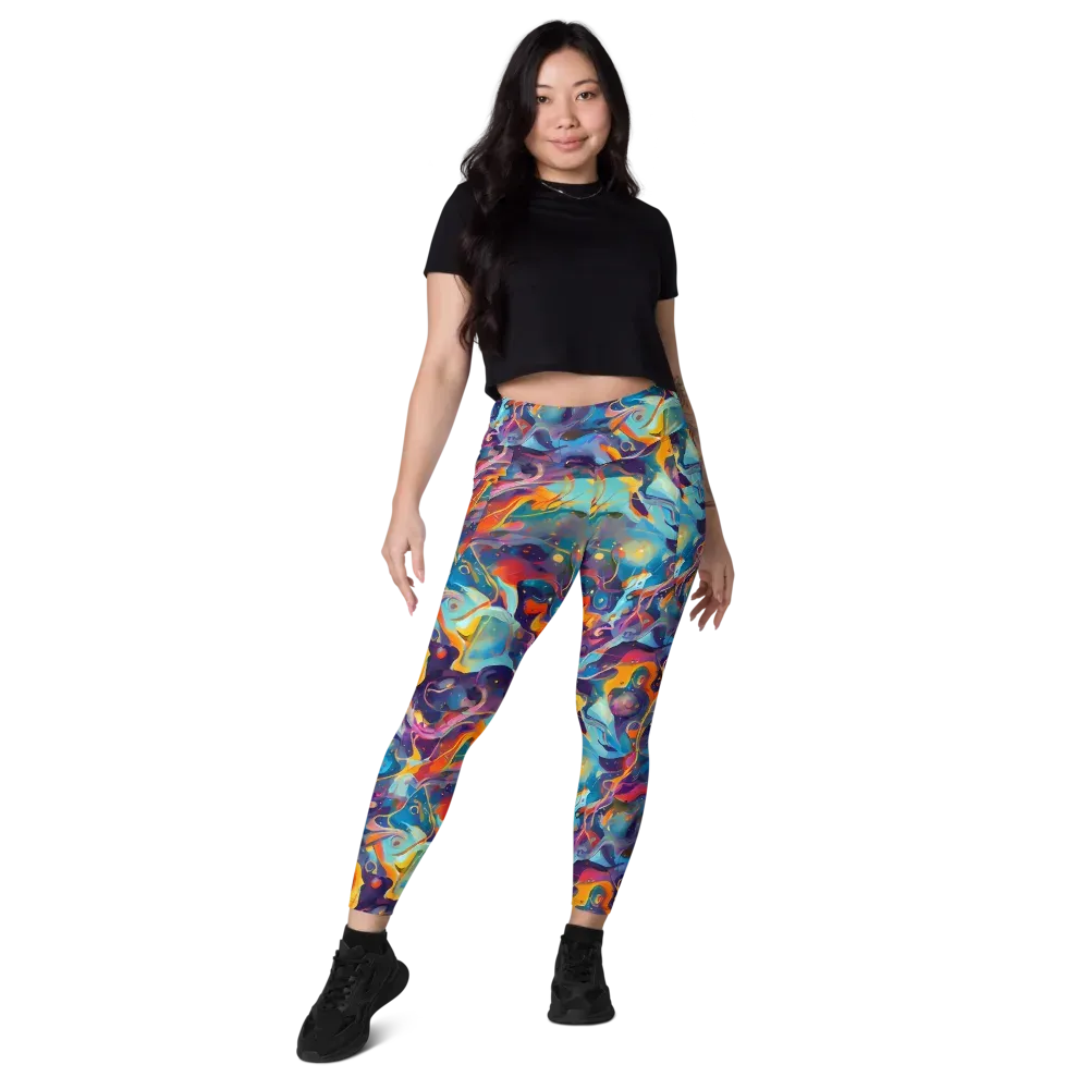 Whimsical Fusion on Leggings with Pockets — Front