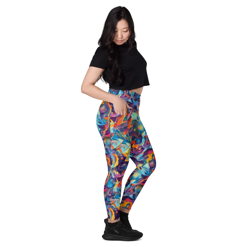 Whimsical Fusion on Leggings with Pockets — Right
