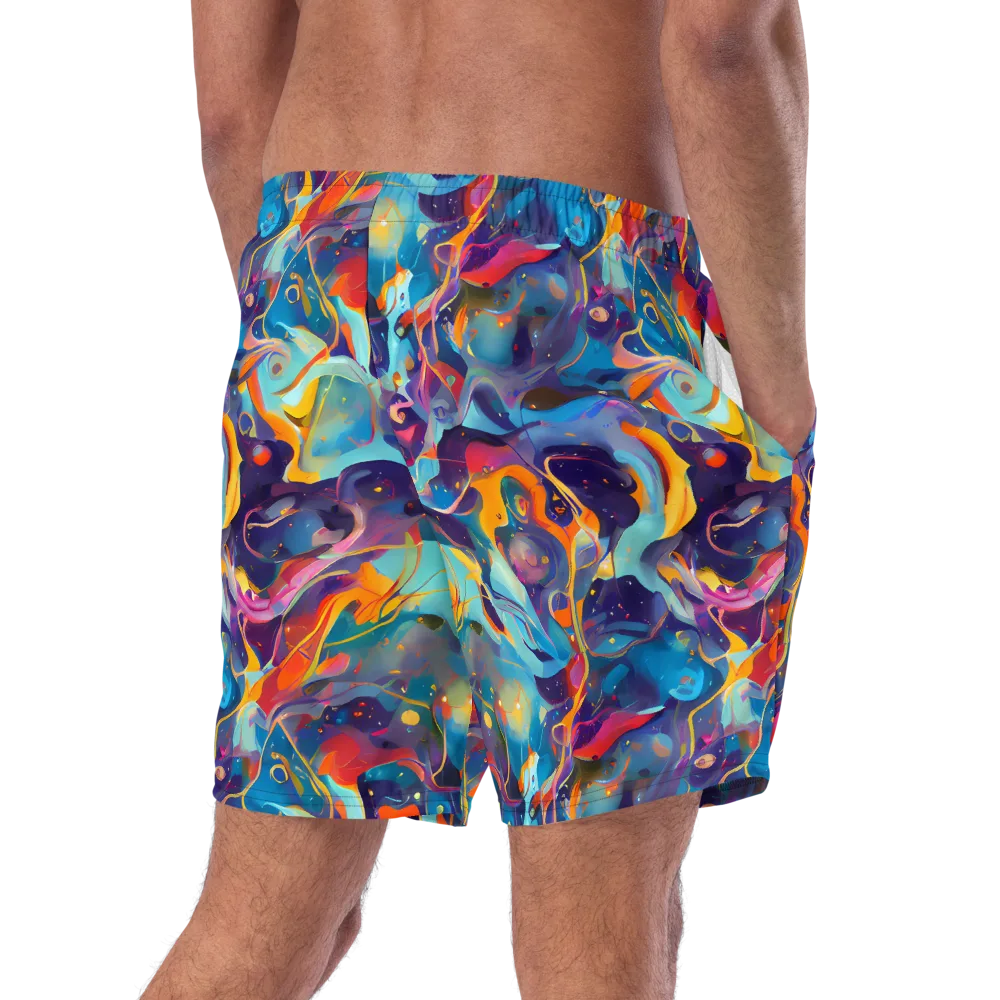 Whimsical Fusion on Swim Trunks — Right Back