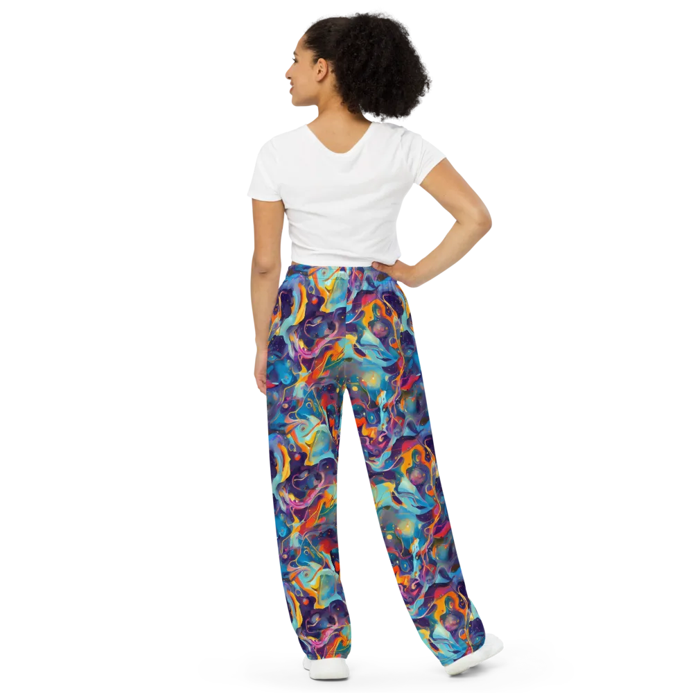 Whimsical Fusion on Wide-Leg Pants — Back
