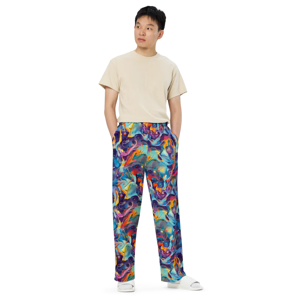 Whimsical Fusion on Wide-Leg Pants — Front