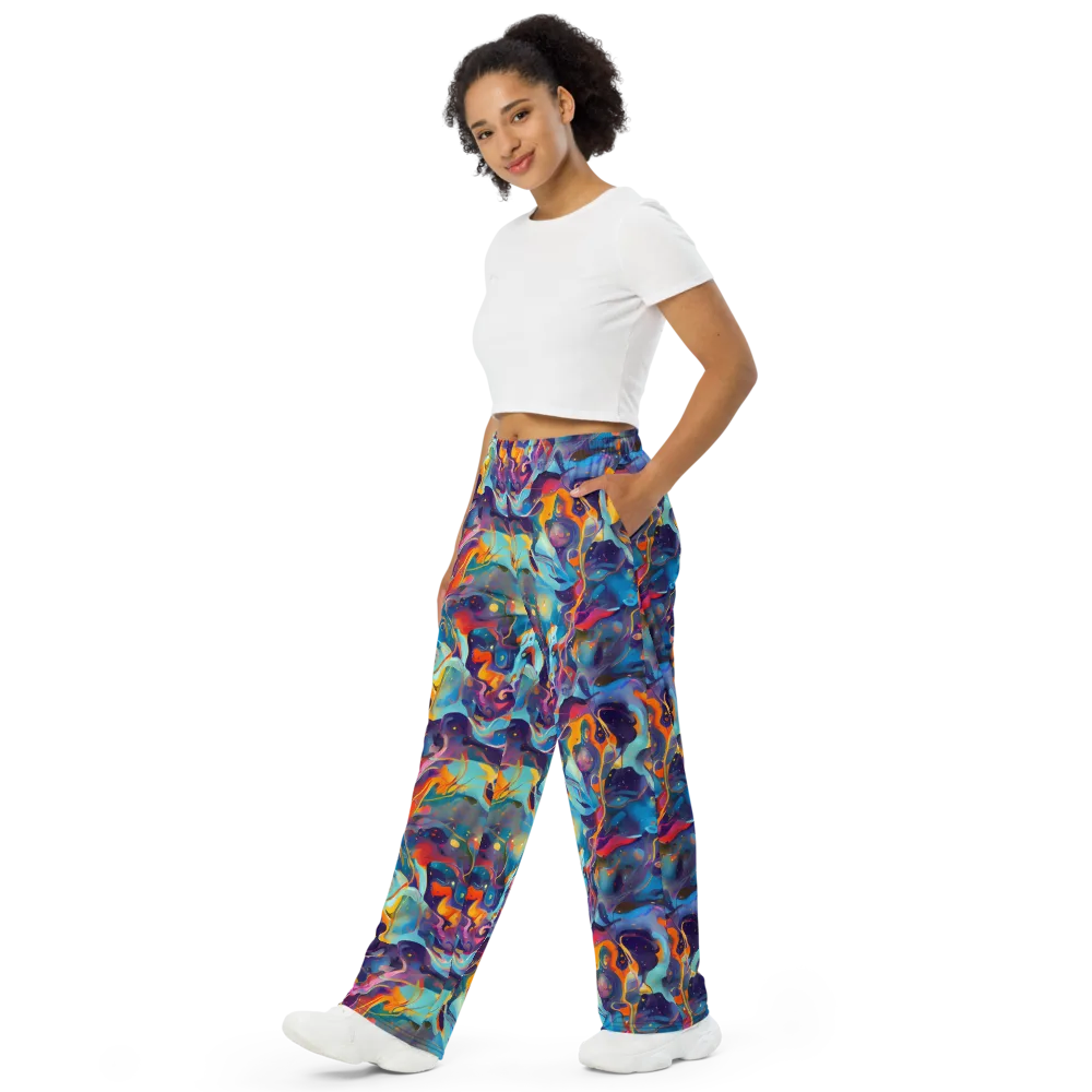 Whimsical Fusion on Wide-Leg Pants — Left Front