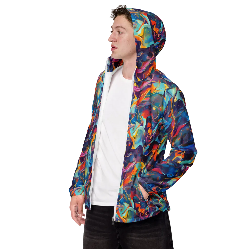 Whimsical Fusion on Men's Windbreaker — Left Front
