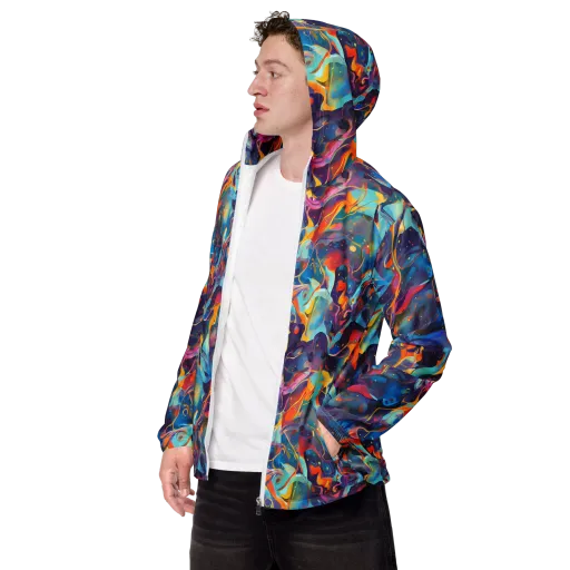 Whimsical Fusion on a Men's Windbreaker