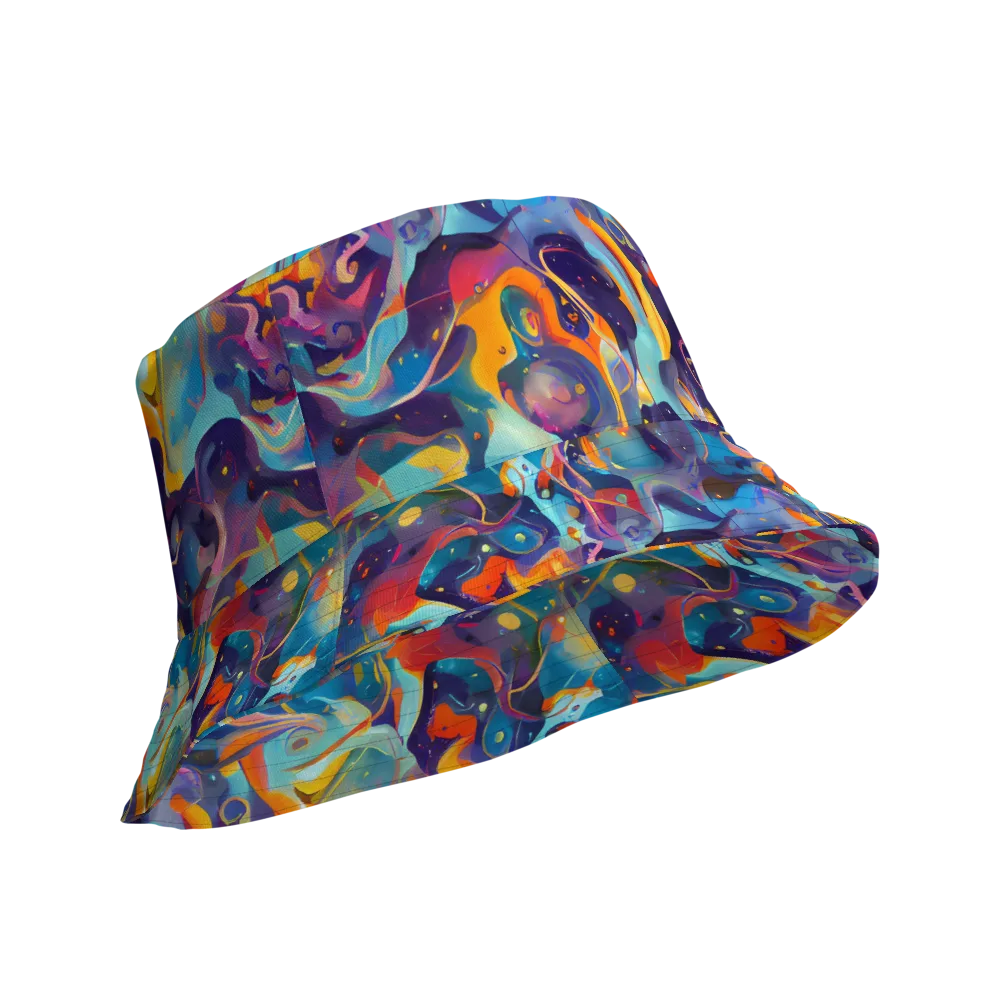Whimsical Fusion on Reversible Bucket Hat — Product details Outside