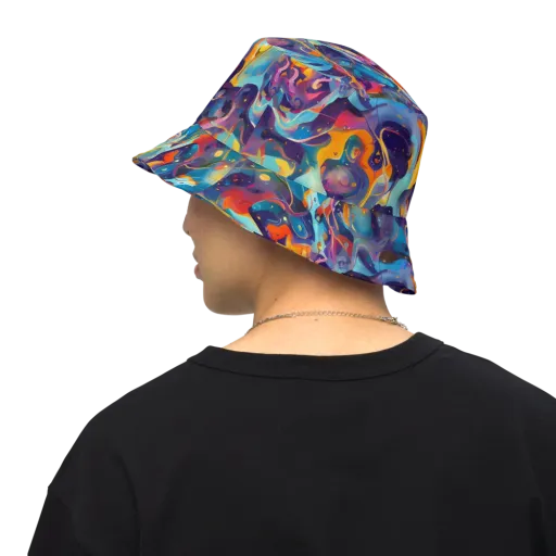 Whimsical Fusion on a Reversible Bucket Hat