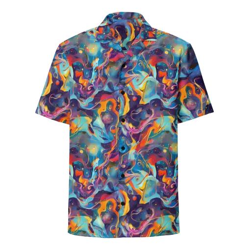 Whimsical Fusion on a Button Shirt