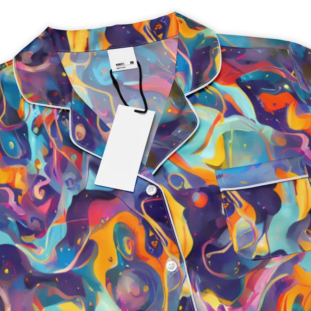 Whimsical Fusion on Women's Short Sleeve Pajama Top — Product details