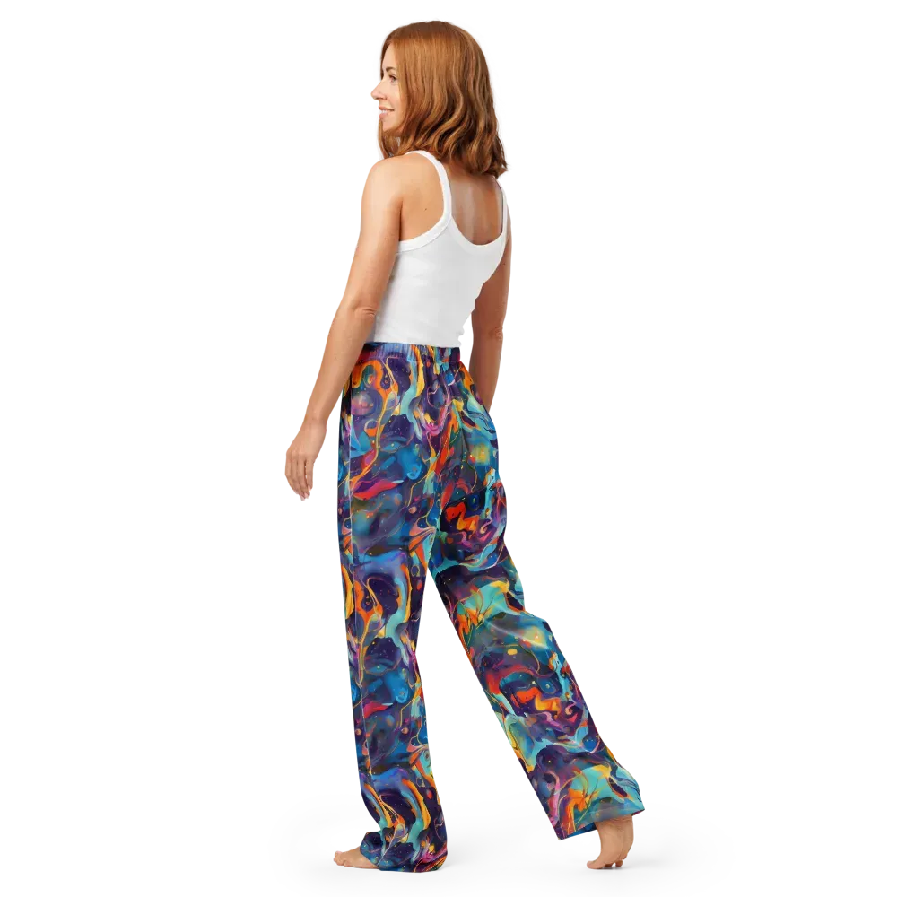 Whimsical Fusion on Women's Pajama Pants — Back