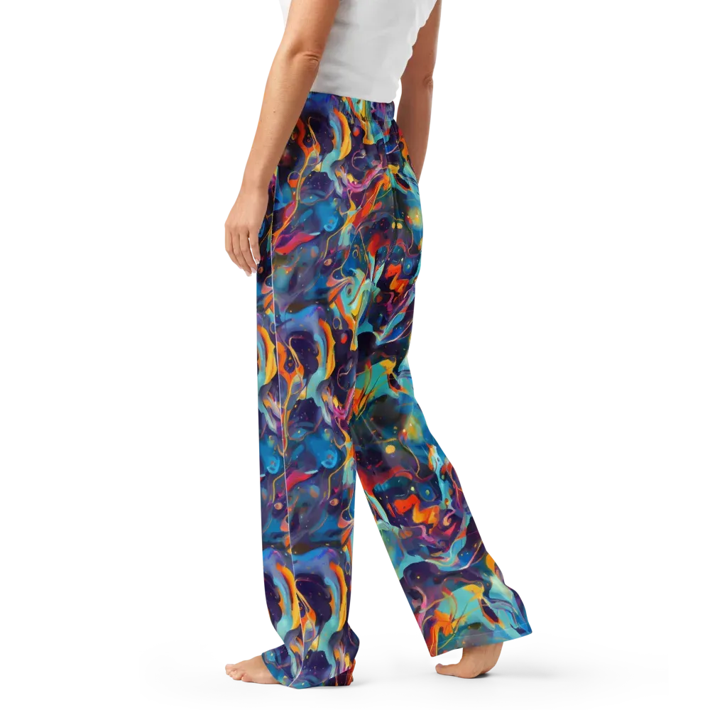 Whimsical Fusion on Women's Pajama Pants — Left