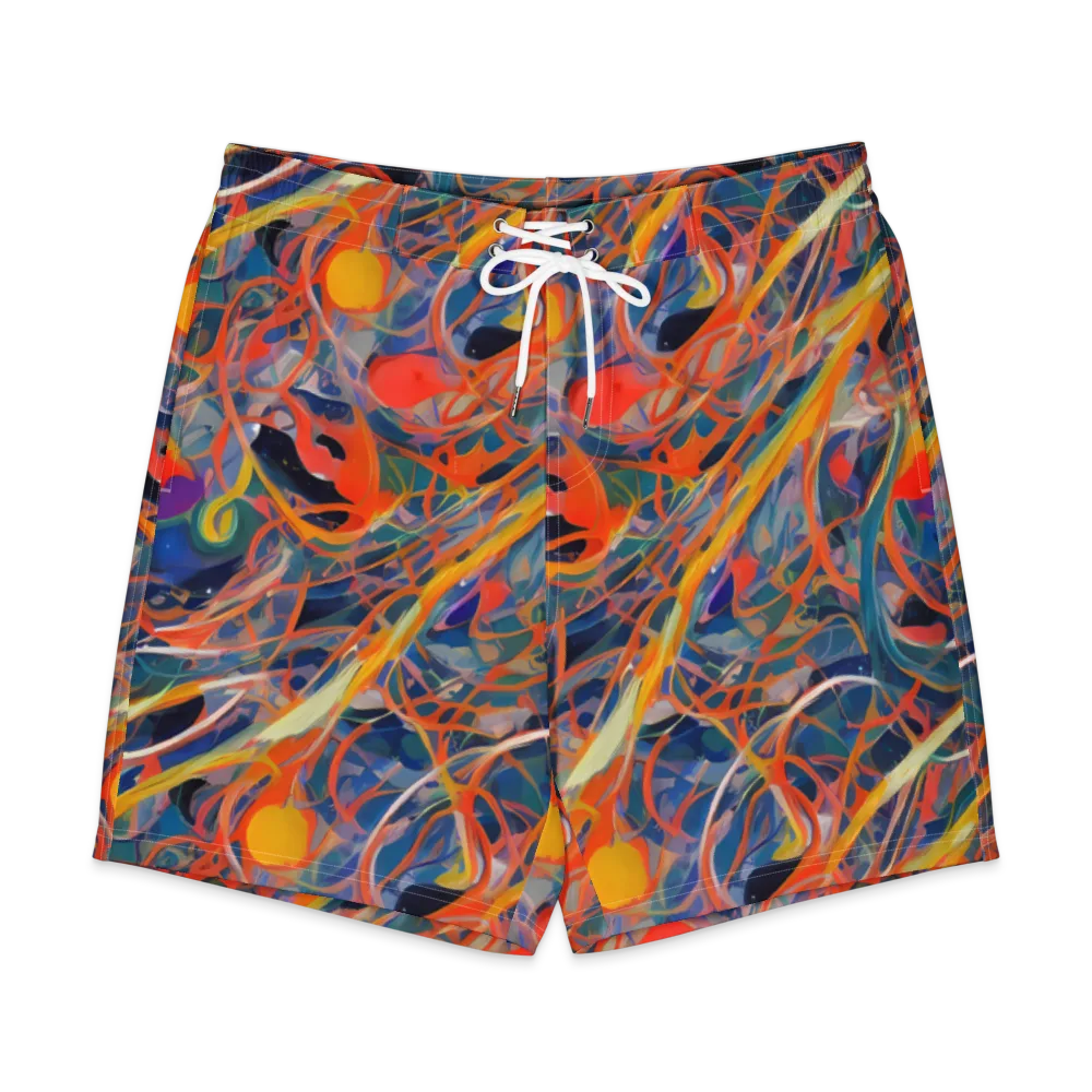 Vivid Tangle on Men's Board Shorts — Front