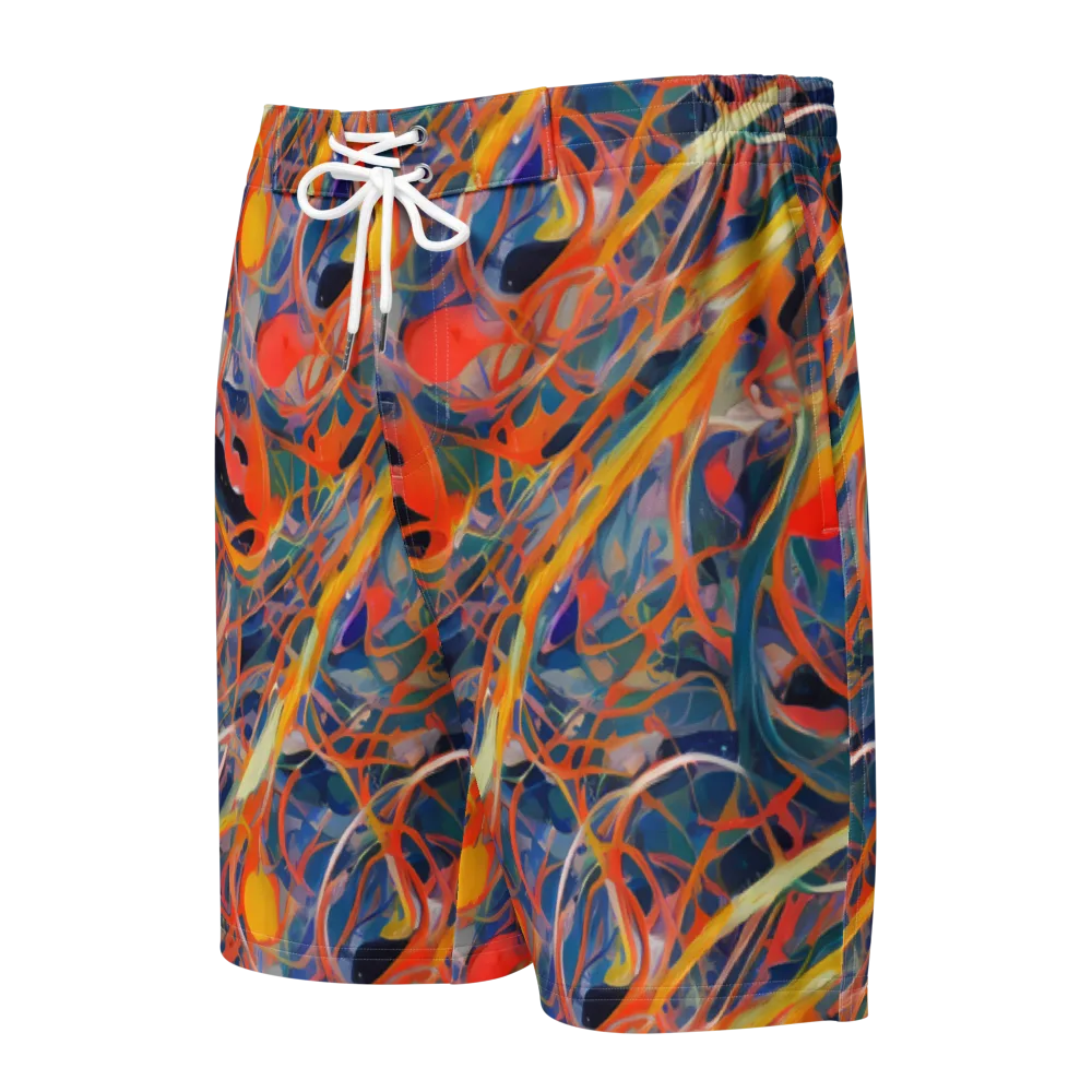 Vivid Tangle on Men's Board Shorts — Front