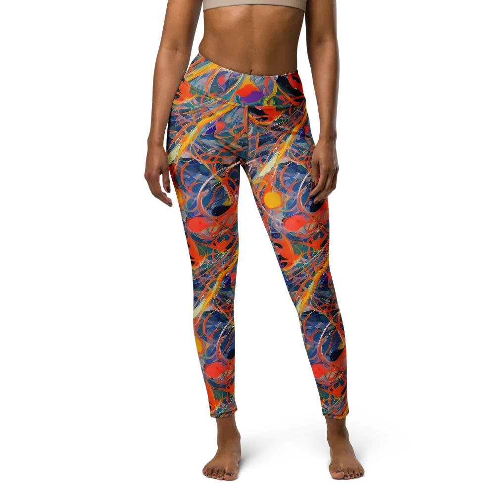 Vivid Tangle on Yoga Leggings — Front