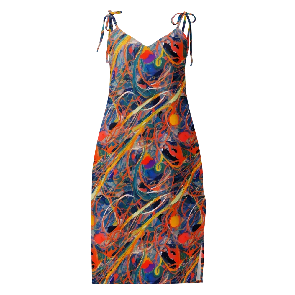 Vivid Tangle on Slip Dress — Front
