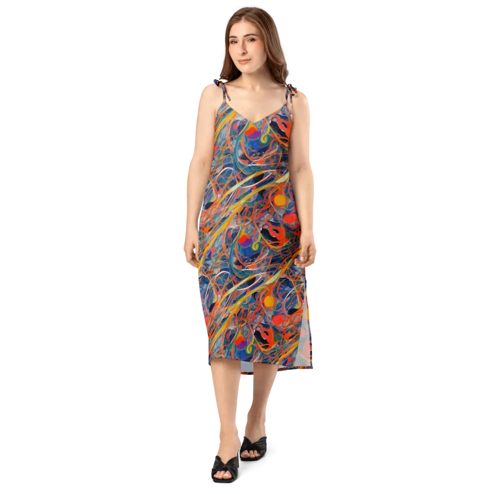 Vivid Tangle on Slip Dress — Front