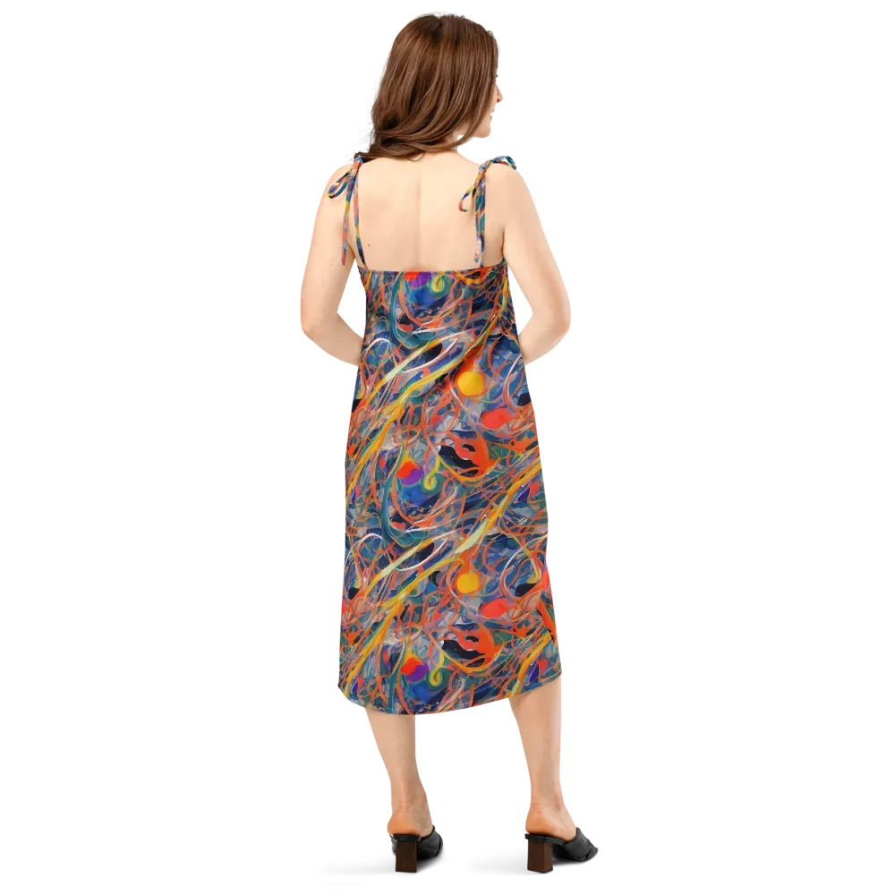 Vivid Tangle on Slip Dress — Back