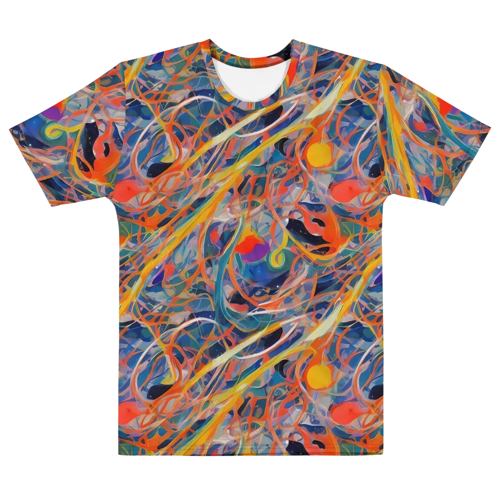 Vivid Tangle on Men's Cotton Crew Neck T-Shirt — Front