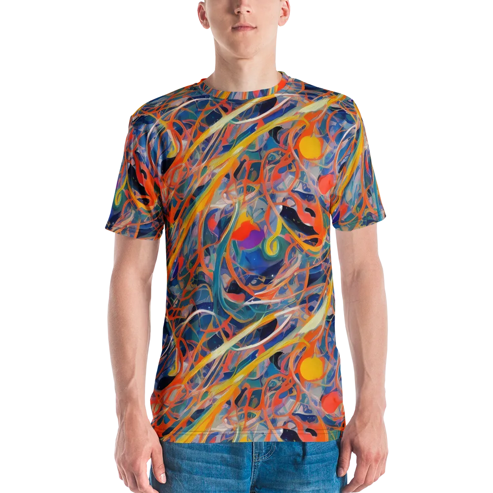 Vivid Tangle on Men's Crew Neck T-Shirt — Front