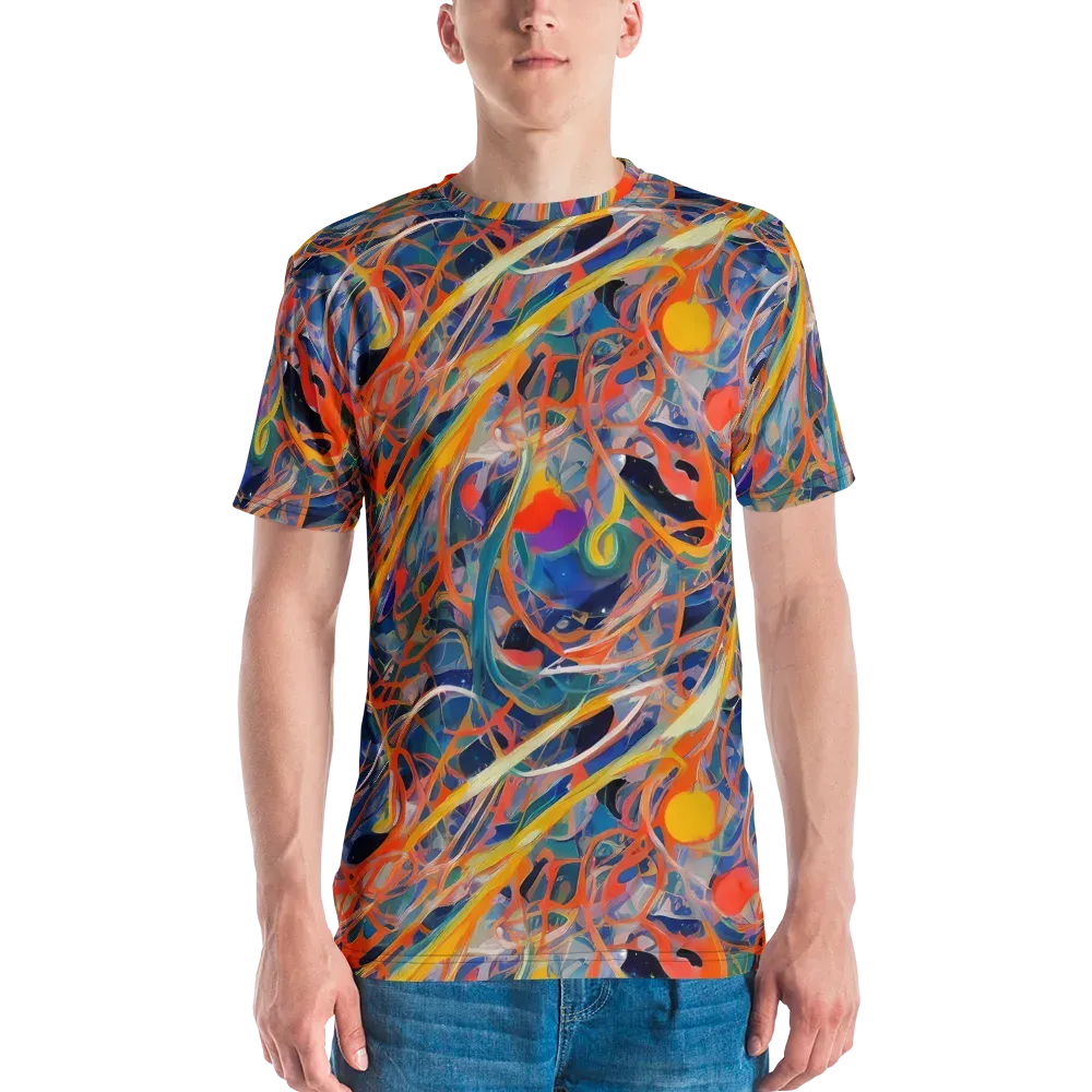 Vivid Tangle on Men's Crew Neck T-Shirt — Front