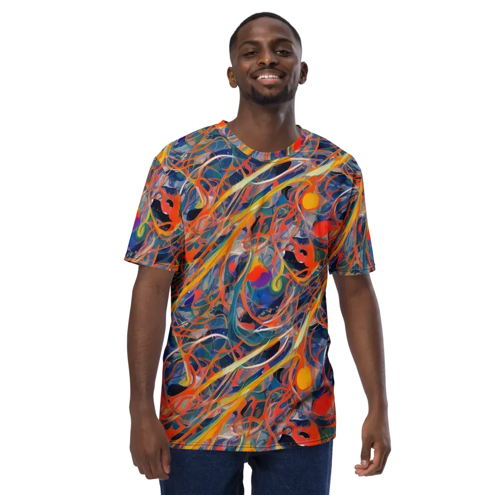 Vivid Tangle on Men's Crew Neck T-Shirt — Front