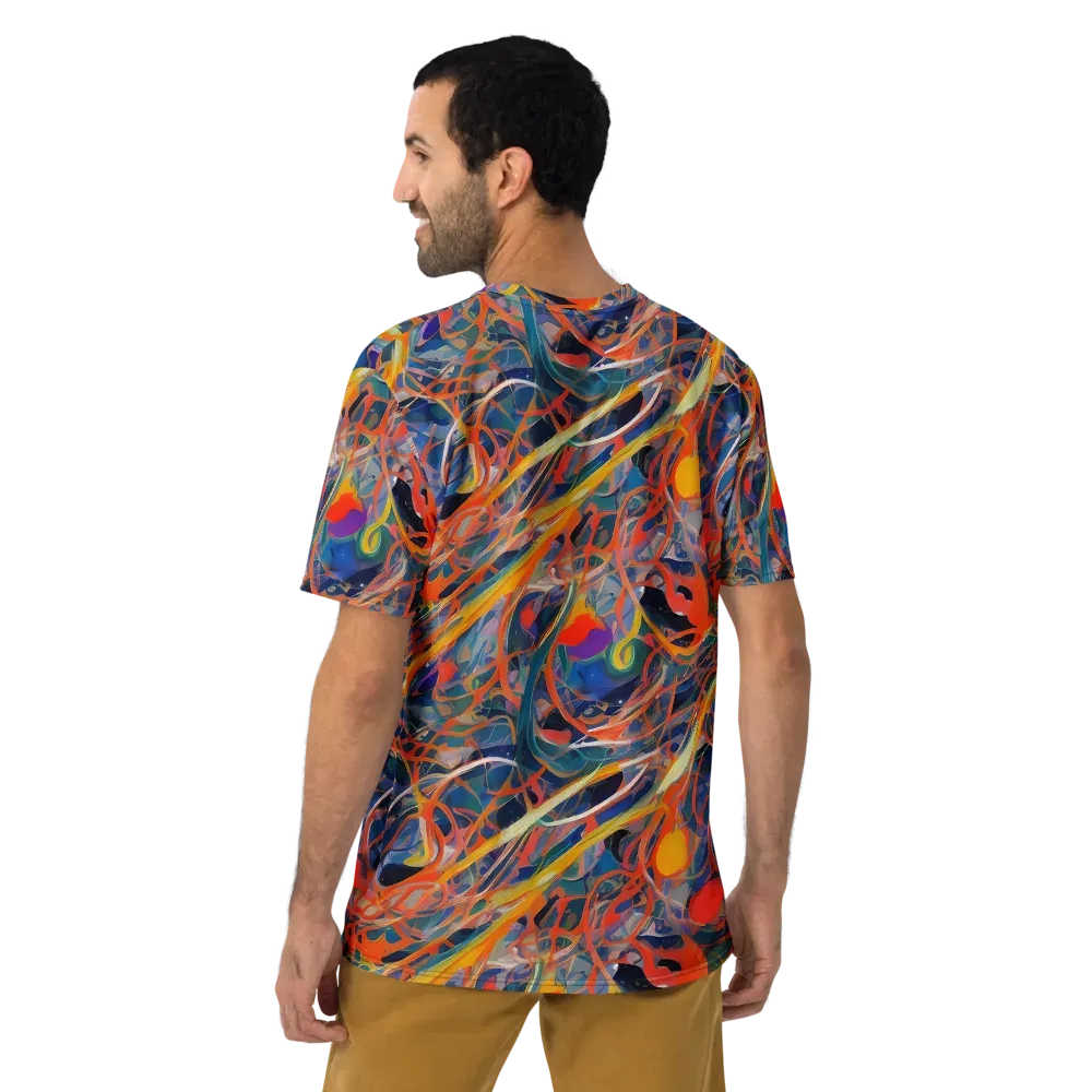 Vivid Tangle on Men's Crew Neck T-Shirt — Back