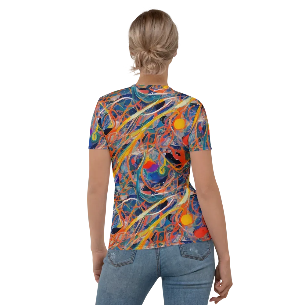 Vivid Tangle on Women's Crew Neck T-Shirt — Back