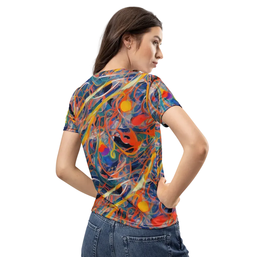 Vivid Tangle on Women's Crew Neck T-Shirt — Back