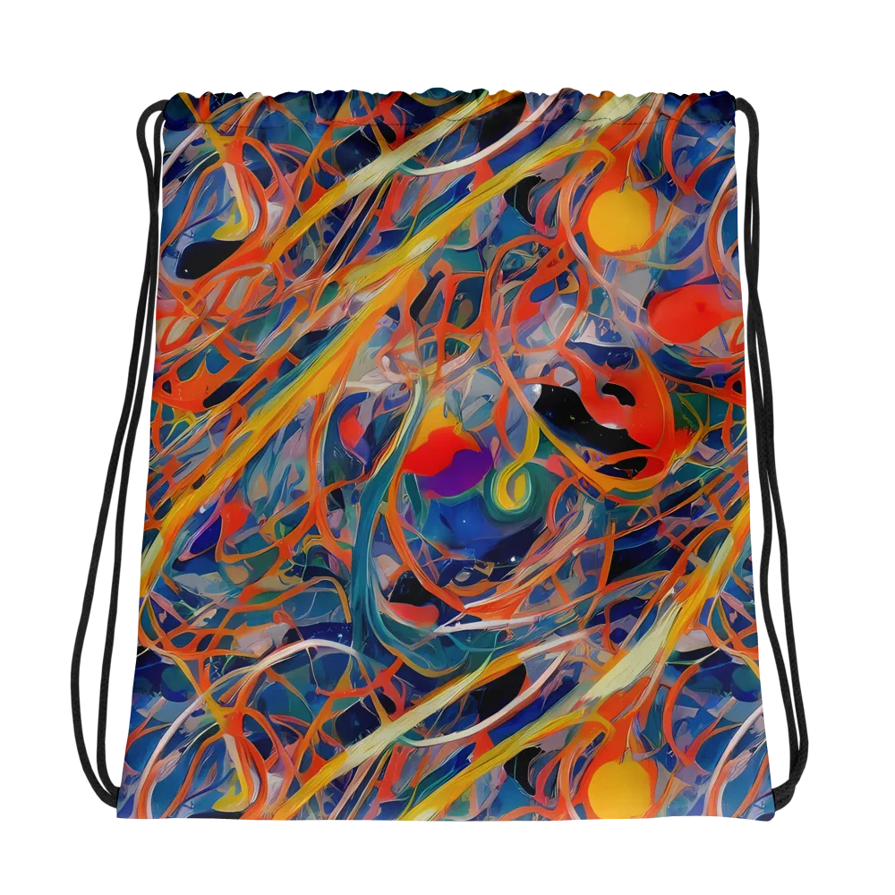 Vivid Tangle on Drawstring Bag — Photo