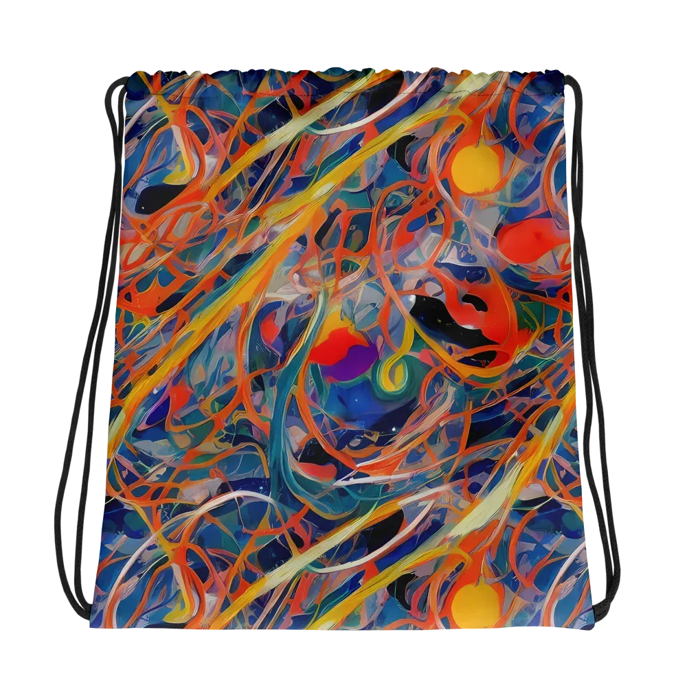 Vivid Tangle on Drawstring Bag — Photo