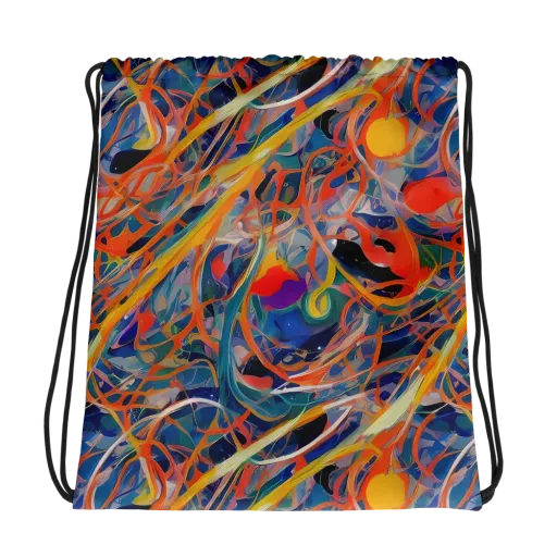 Vivid Tangle on a Drawstring Bag