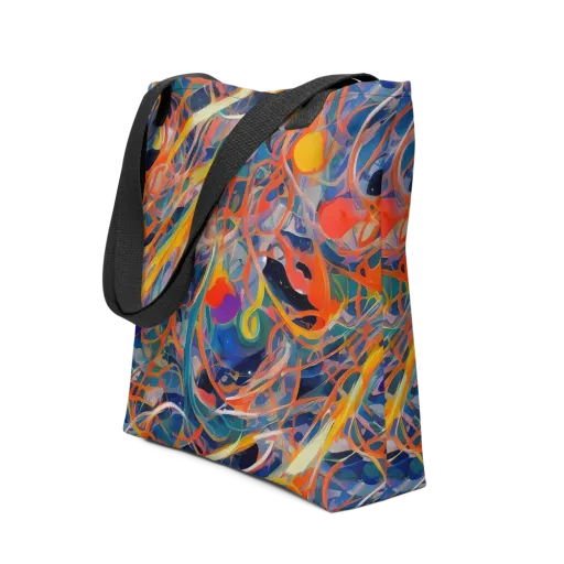 Vivid Tangle on a Tote Bag