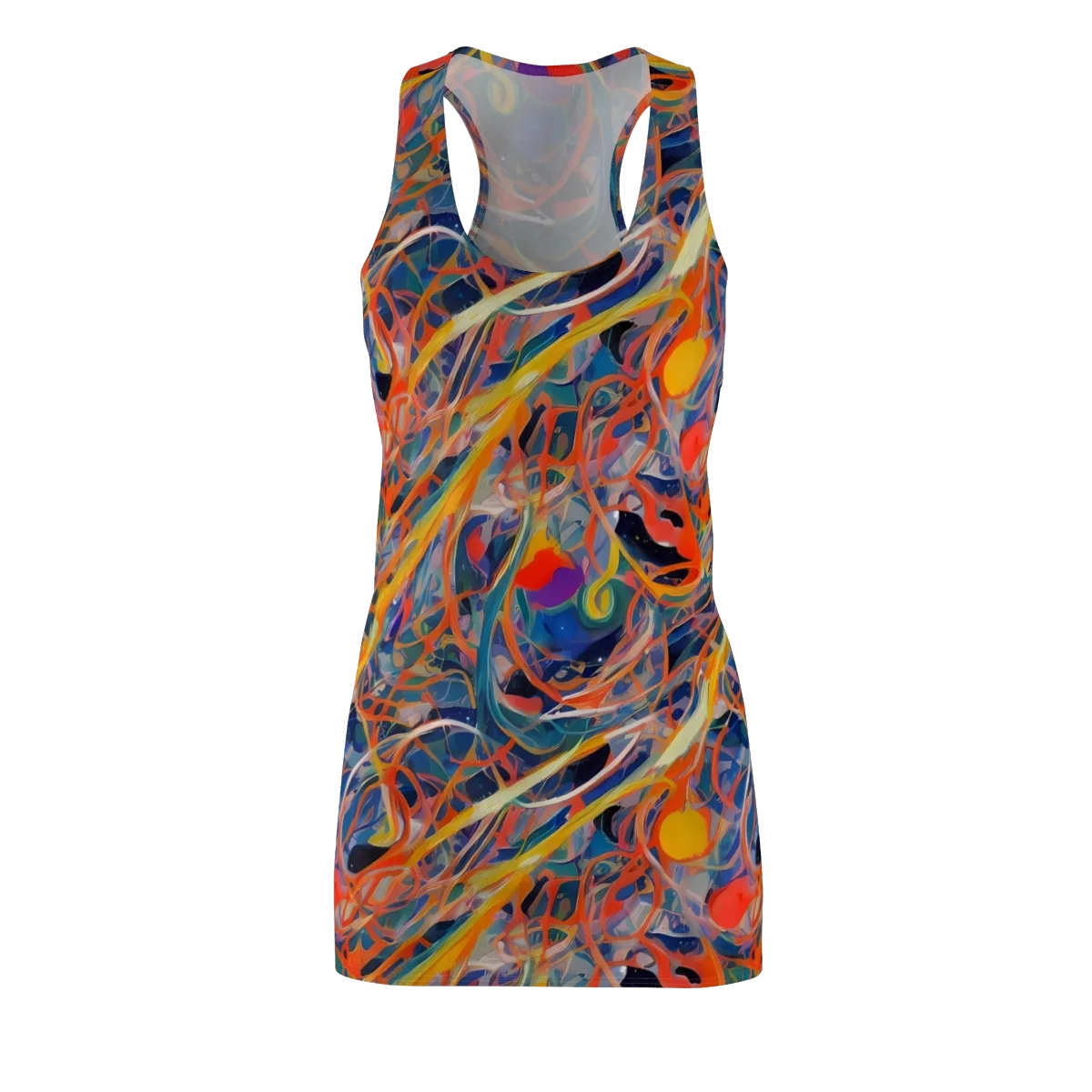 Vivid Tangle on Racerback Dress — Front