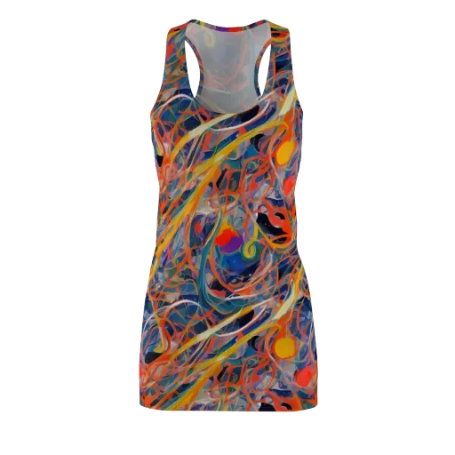 Vivid Tangle on a Racerback Dress