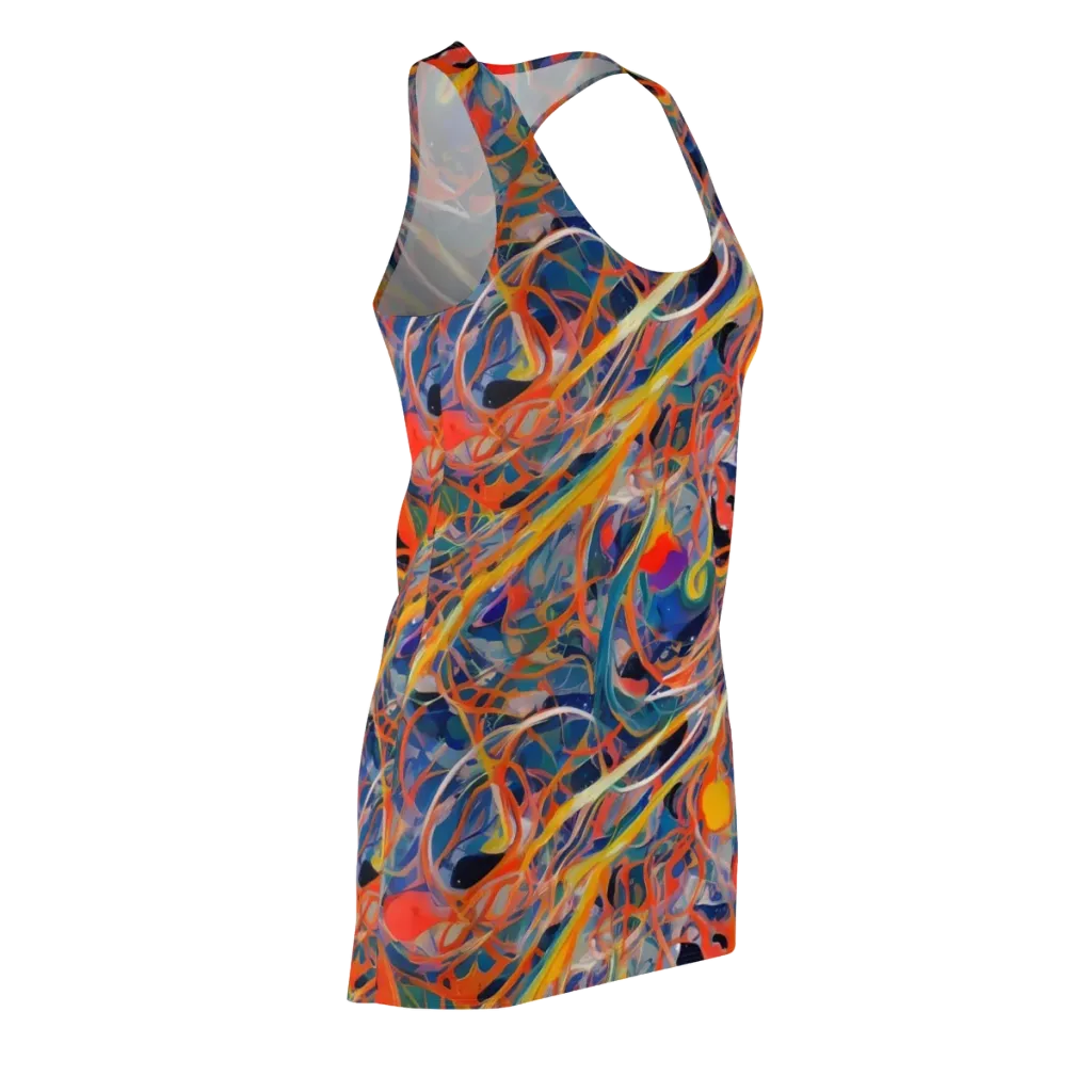 Vivid Tangle on Racerback Dress — Front Side
