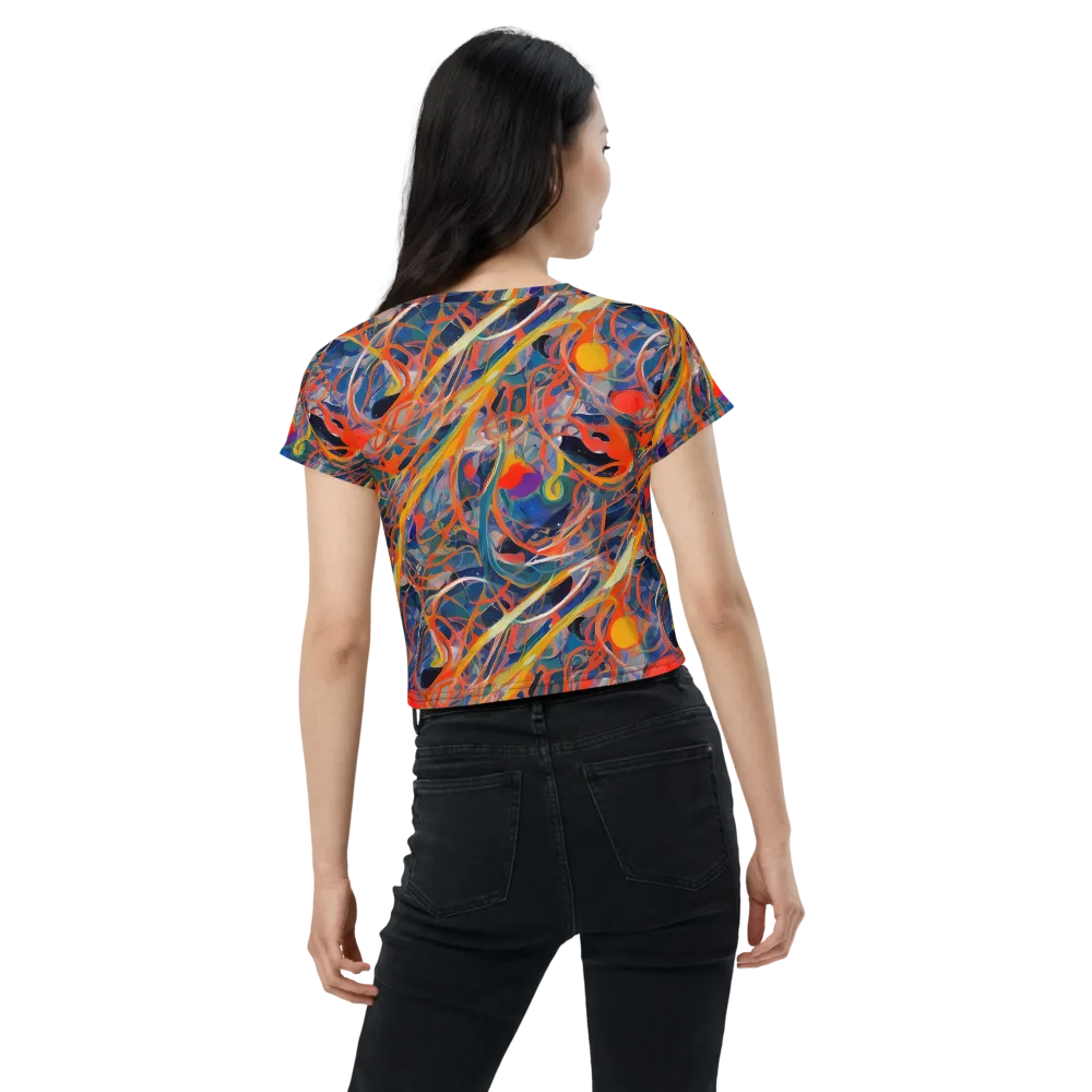 Vivid Tangle on Crop Tee — Back