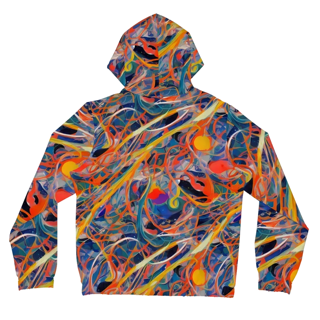 Vivid Tangle on Women's Full-Zip Hoodie — Back