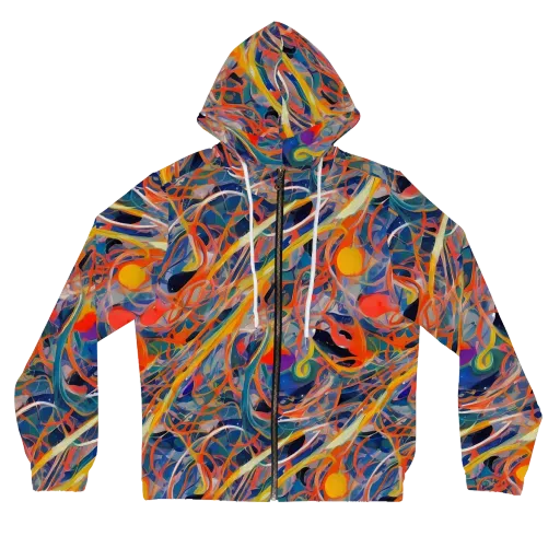 Vivid Tangle on a Women's Full-Zip Hoodie