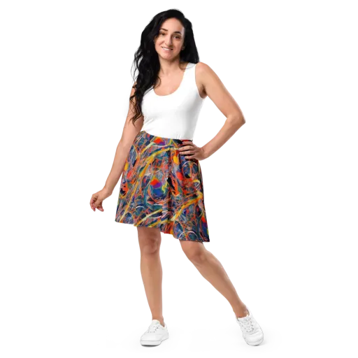 Vivid Tangle on a Skater Skirt