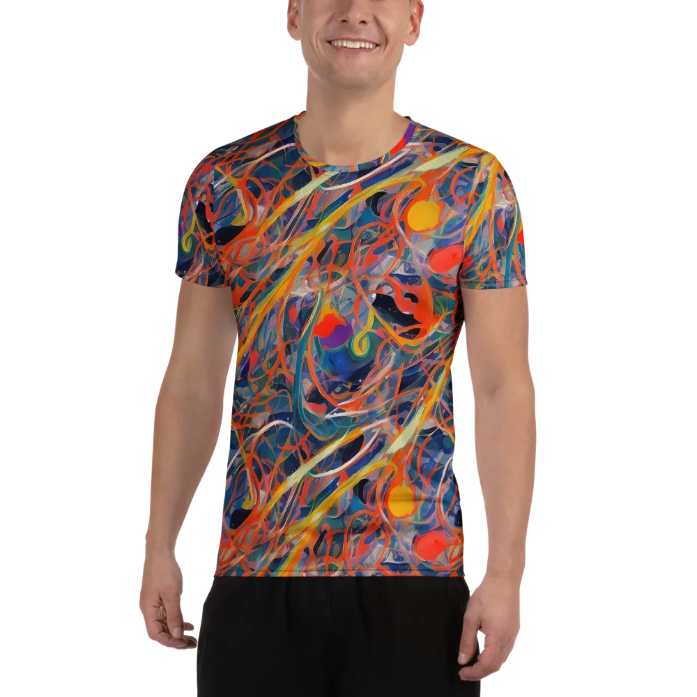 Vivid Tangle on Men's Athletic T-Shirt — Front