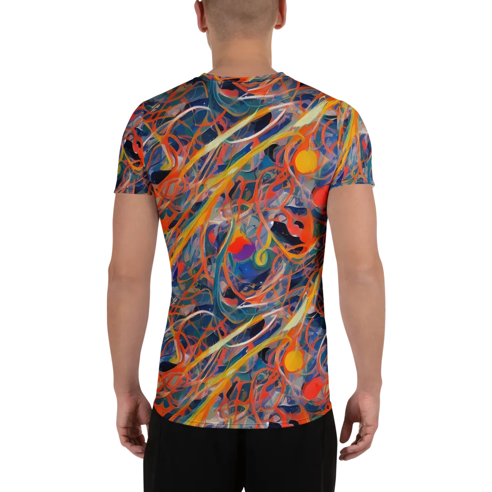 Vivid Tangle on Men's Athletic T-Shirt — Back