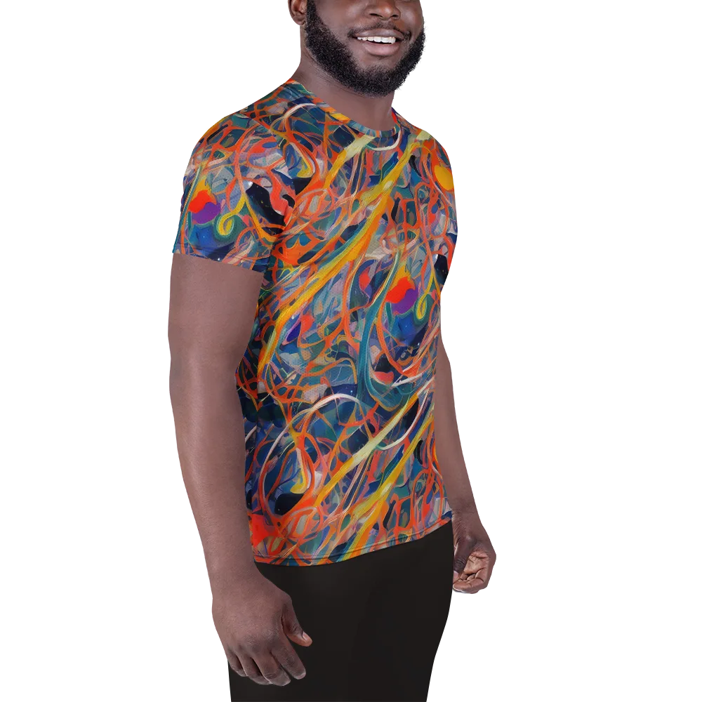 Vivid Tangle on Men's Athletic T-Shirt — Right