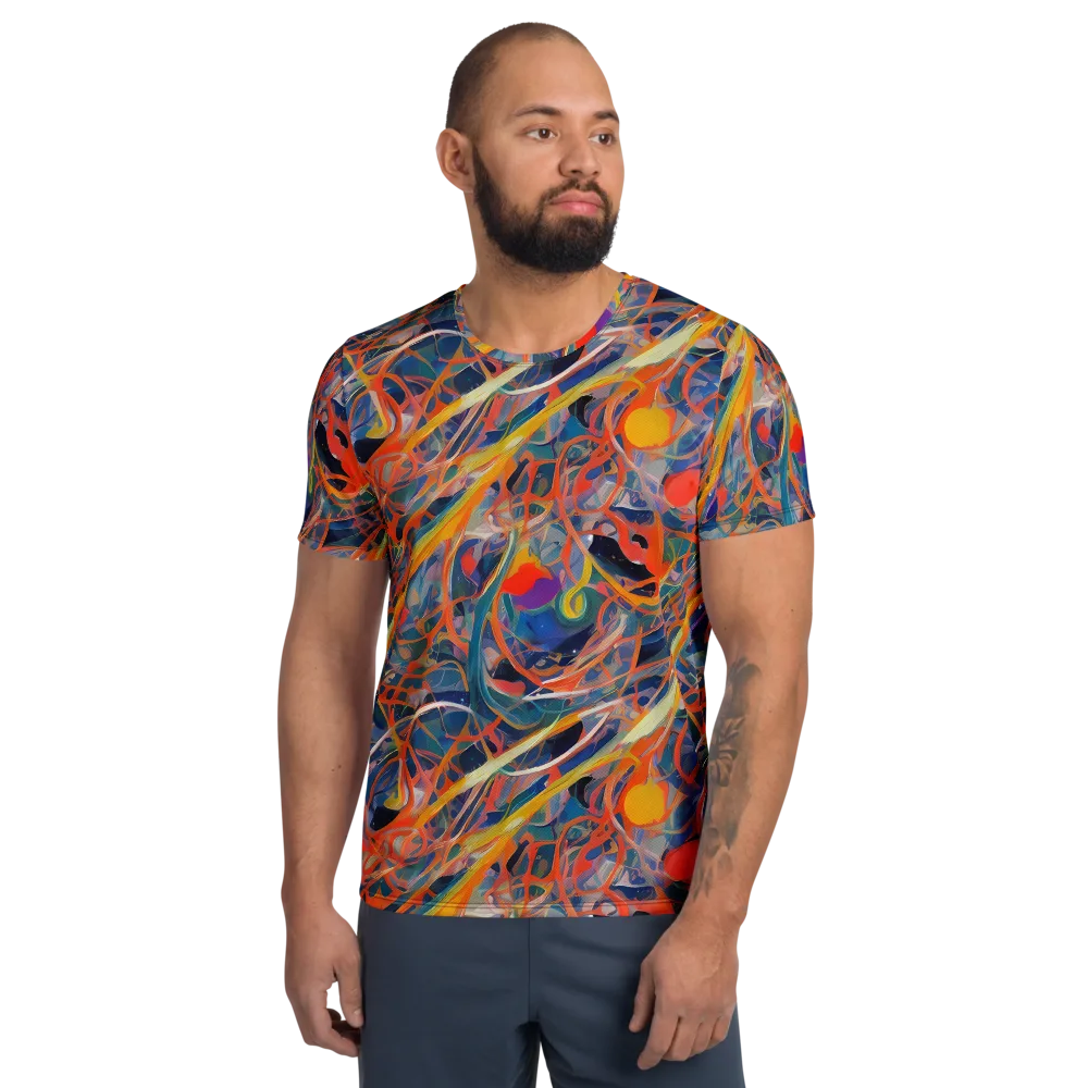 Vivid Tangle on Men's Athletic T-Shirt — Front